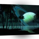 Sci Fi Planet Sea Saturn A1 Xlarge Canvas