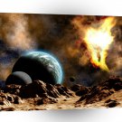 Sci Fi Planet View Behind Earth A1 Xlarge Canvas
