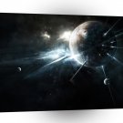 Sci Fi Space Future Globe A1 Xlarge Canvas