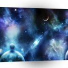 Space Glow Planets Saturn A1 Xlarge Canvas