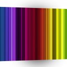 Strips Rainbow Neon Glow A1 Xlarge Canvas