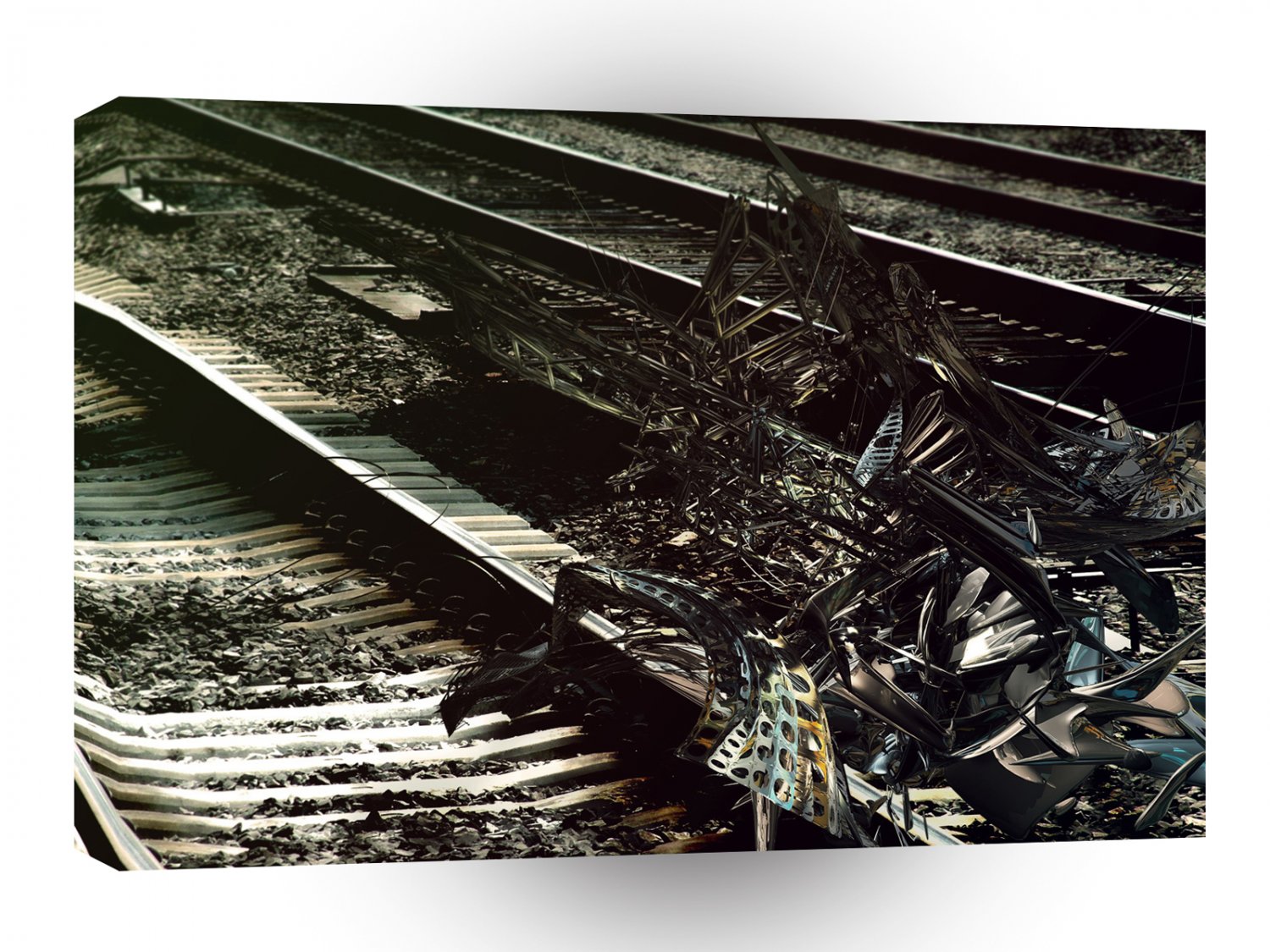 Transport Train Crazy Tracks A1 Xlarge Canvas