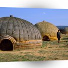 Africa Zulu Huts South A1 Xlarge Canvas
