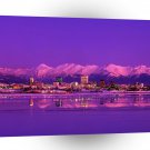 Alaska Anchorage Skyline Evening A1 Xlarge Canvas