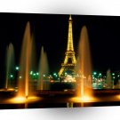 Architecture Eiffel Tower At Night Paris France A1 Xlarge Canvas