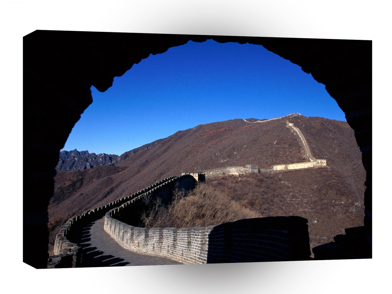 Architecture Emerging Onto The Great Wall Of China A1 Xlarge Canvas