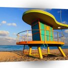 Architecture Lifeguard Station South Beach Miami Florida A1 Xlarge Canvas