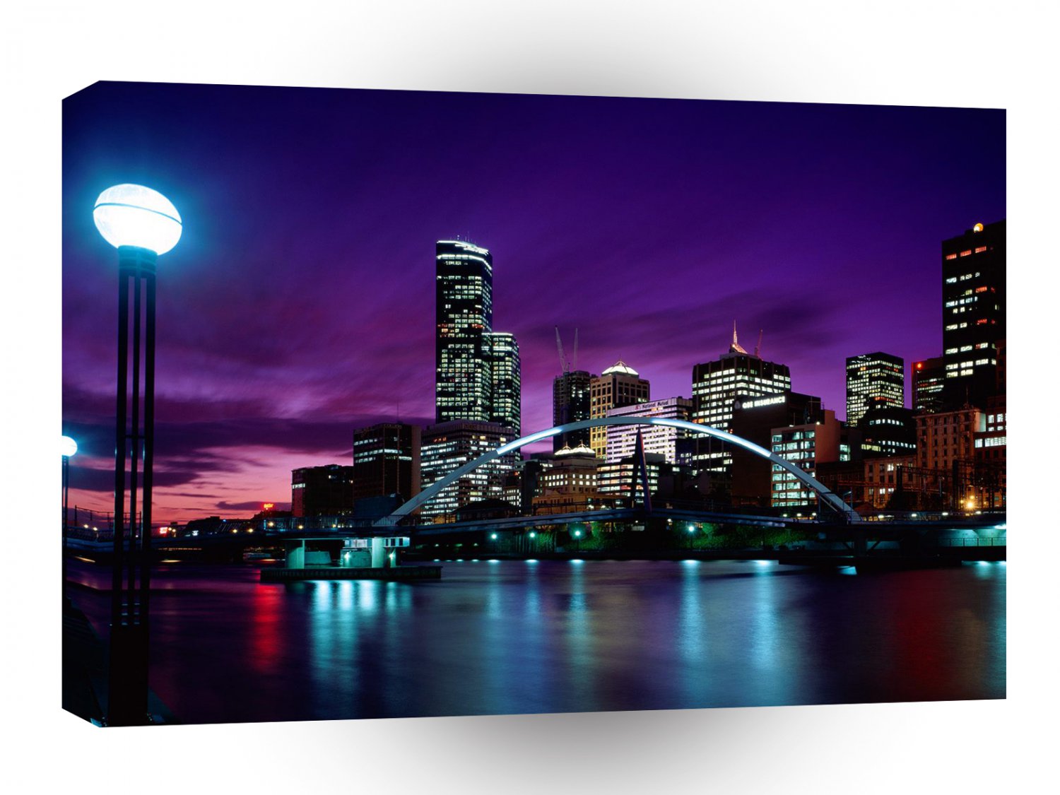 Australia Sunset Over Melbourne A1 Xlarge Canvas