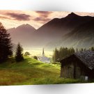 Austria Misty Mountain Village Tyrol A1 Xlarge Canvas