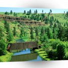 Bridges Covered Bridge Palouse Farm Country A1 Xlarge Canvas
