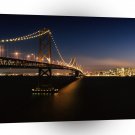 Bridges Evening Crossing Bay Bridge A1 Xlarge Canvas