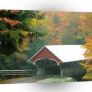 Bridges Flume Covered Bridge In Autumn Franconia Notch A1 Xlarge Canvas