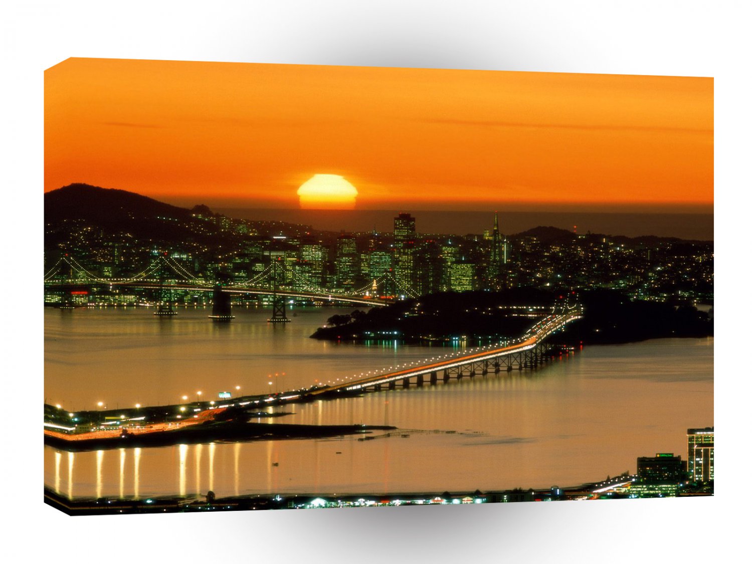 California The Setting Sun Over A1 Xlarge Canvas