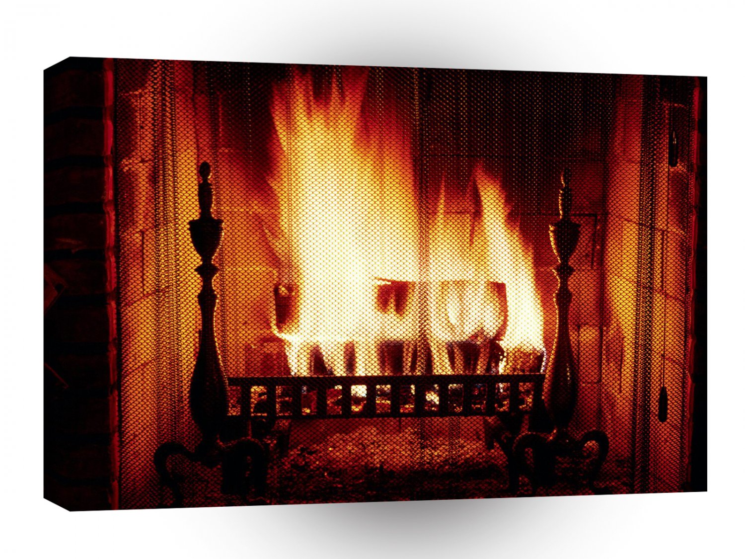 Christmas Crackling Flames A1 Xlarge Canvas
