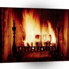 Christmas Crackling Flames A1 Xlarge Canvas