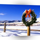 Christmas Snowy Wreath Sun Valley Idaho A1 Xlarge Canvas