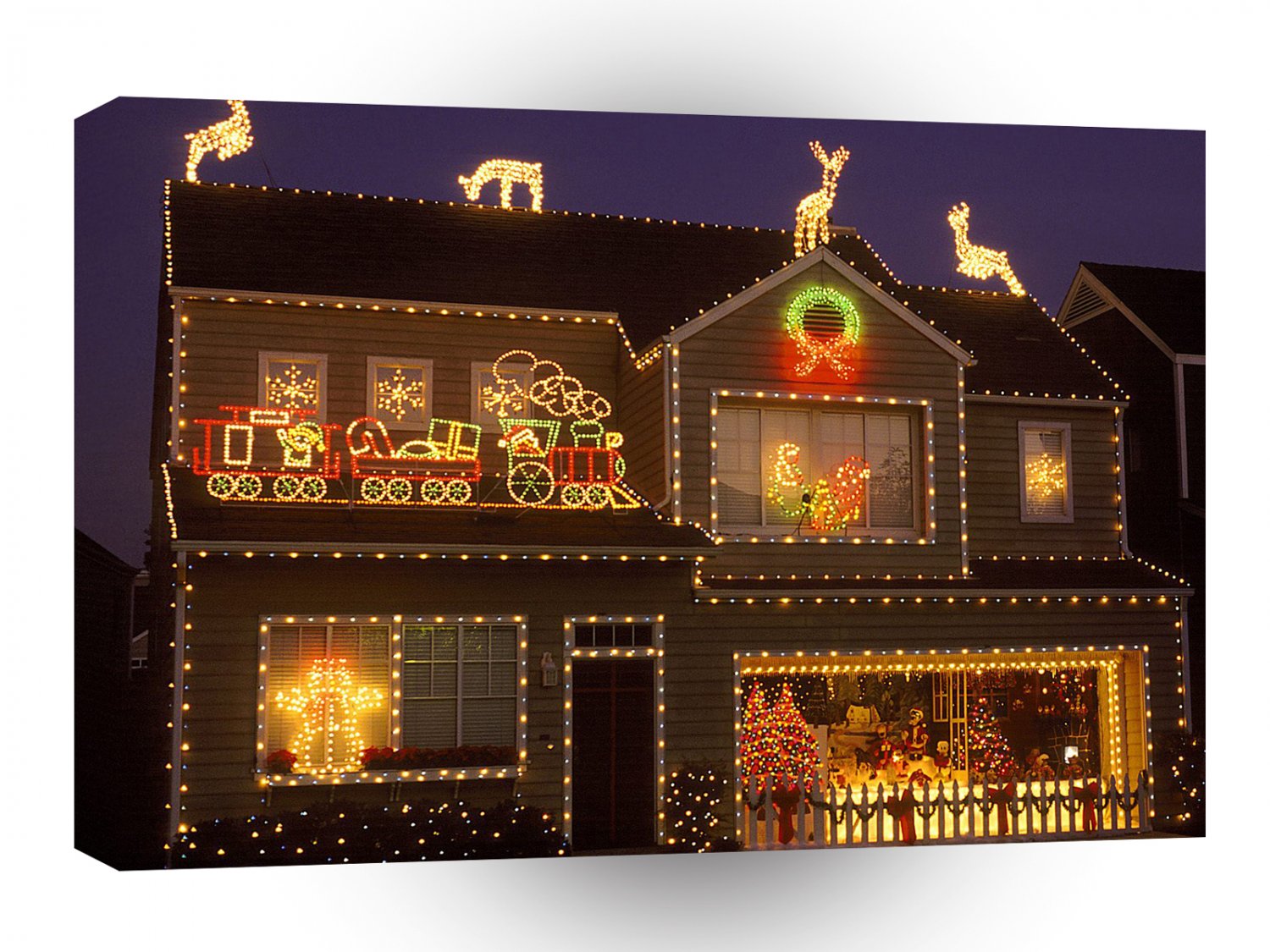 Christmas The Christmas House A1 Xlarge Canvas