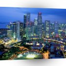 Cityscapes Aerial View Of Singapore A1 Xlarge Canvas