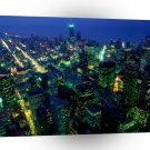 Cityscapes After Dark In Chicago Illinois A1 Xlarge Canvas