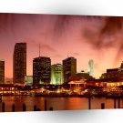 Cityscapes Miami Bay At Dusk Florida A1 Xlarge Canvas