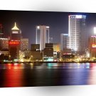 Cityscapes Night View Of Johor Bahru Malaysia A1 Xlarge Canvas