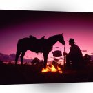 Cowboy Horse Quiet Moment A1 Xlarge Canvas