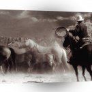 Cowboy Round Em Up A1 Xlarge Canvas
