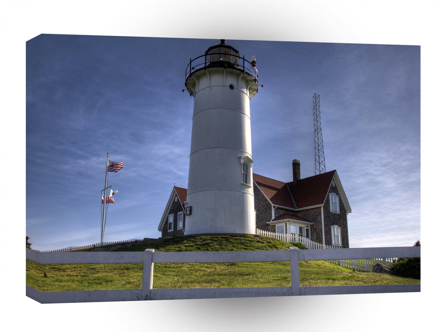 Daytime Beach Cove Lighthouse Usa A1 Xlarge Canvas