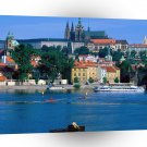 Europe Sightseeing By A River Prague Czech A1 Xlarge Canvas