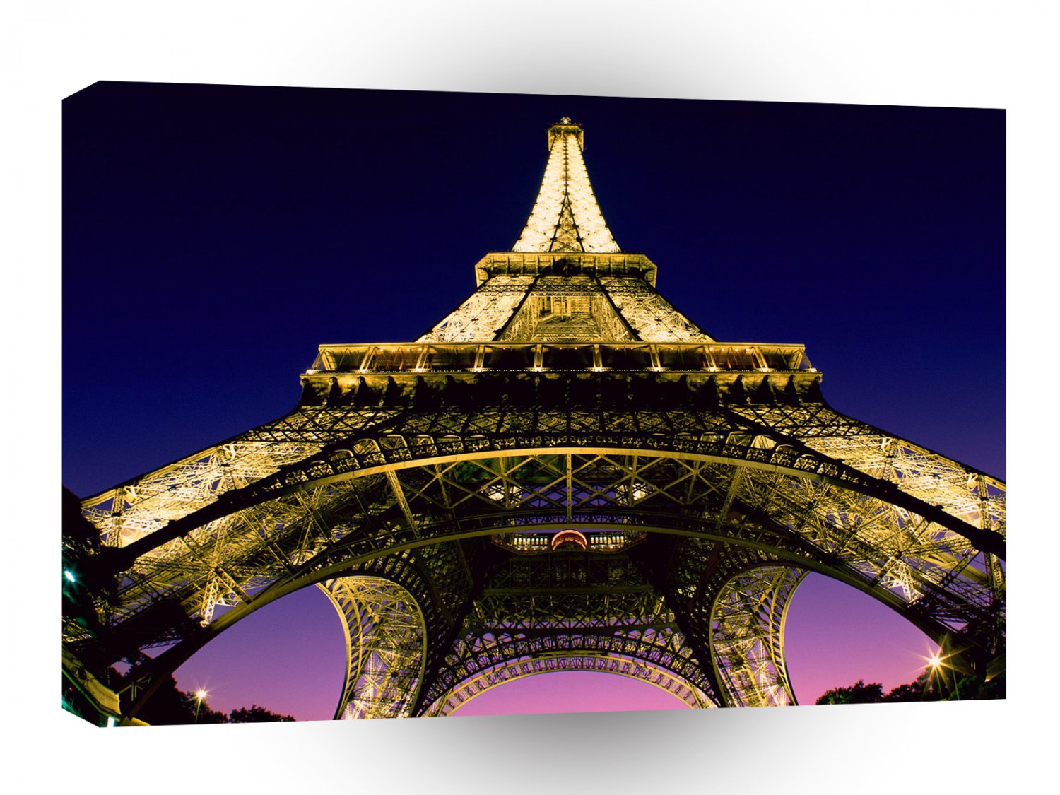 Famous Landmarks Beneath The Eiffel Tower Paris France A1 Xlarge Canvas