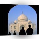 Famous Landmarks Taj Mahal Agra India Monks View A1 Xlarge Canvas