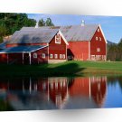 Farms And Barns Twin Barns At Sunset Vermont A1 Xlarge Canvas