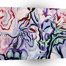 Fine Art Abstract Plant Brown 1984 A1 Xlarge Canvas