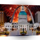 Fireworks Fireworks Display St Louis Missouri A1 Xlarge Canvas