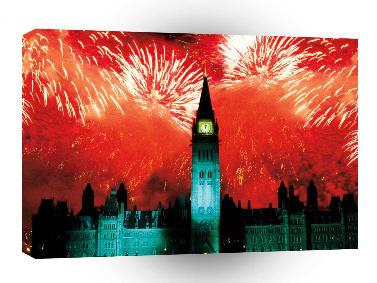 Fireworks Happy Canada Day A1 Xlarge Canvas