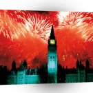 Fireworks Happy Canada Day A1 Xlarge Canvas