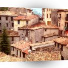 France Ocher Rooftops Peille Southern A1 Xlarge Canvas