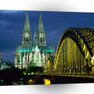 Germany Cologne Cathedral And Hohenzollern Bridge A1 Xlarge Canvas