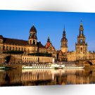 Germany Elbe River Dresden Germany Night Dusk A1 Xlarge Canvas
