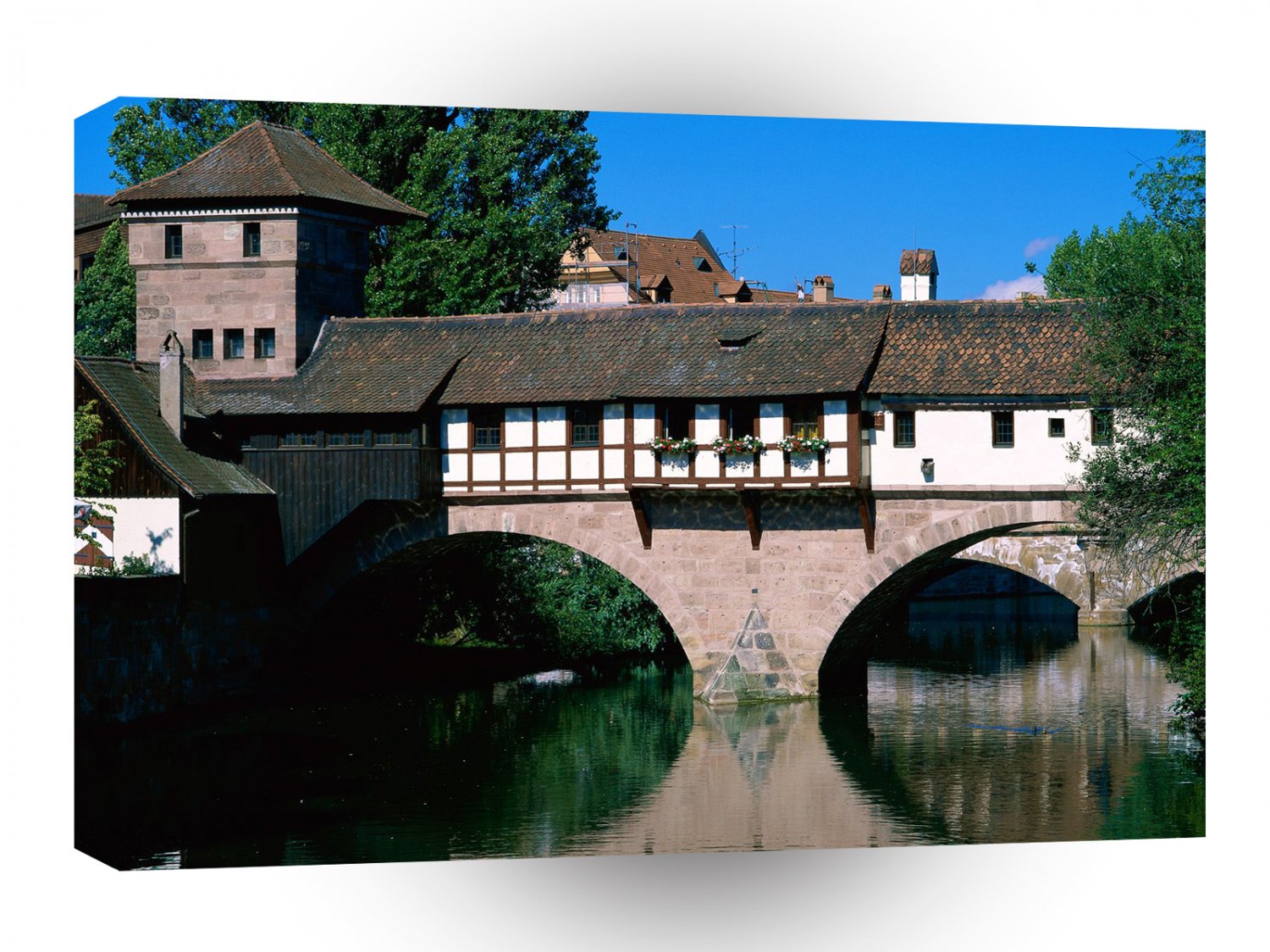 Germany Pegnitz River Nuremberg Bavaria A1 Xlarge Canvas