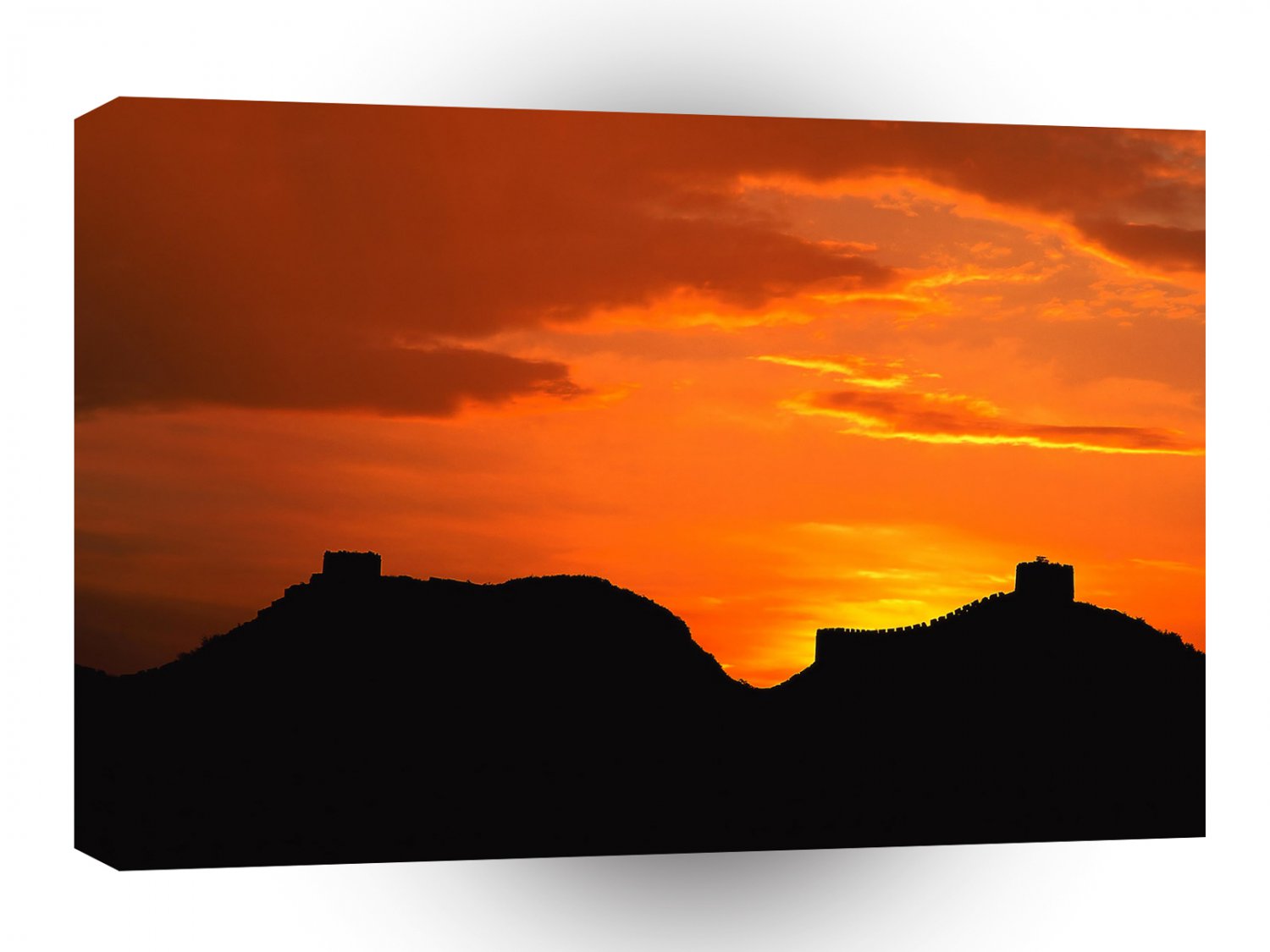 Great Wall Red Sky At Night A1 Xlarge Canvas