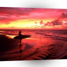Hawaii Surfer At Twilight A1 Xlarge Canvas