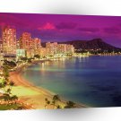 Hawaii Waikiki At Dusk A1 Xlarge Canvas