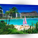 Hawaii Waikiki Oahu A1 Xlarge Canvas