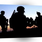 Land Power Troops Conducting Patrol Silhouette A1 Xlarge Canvas