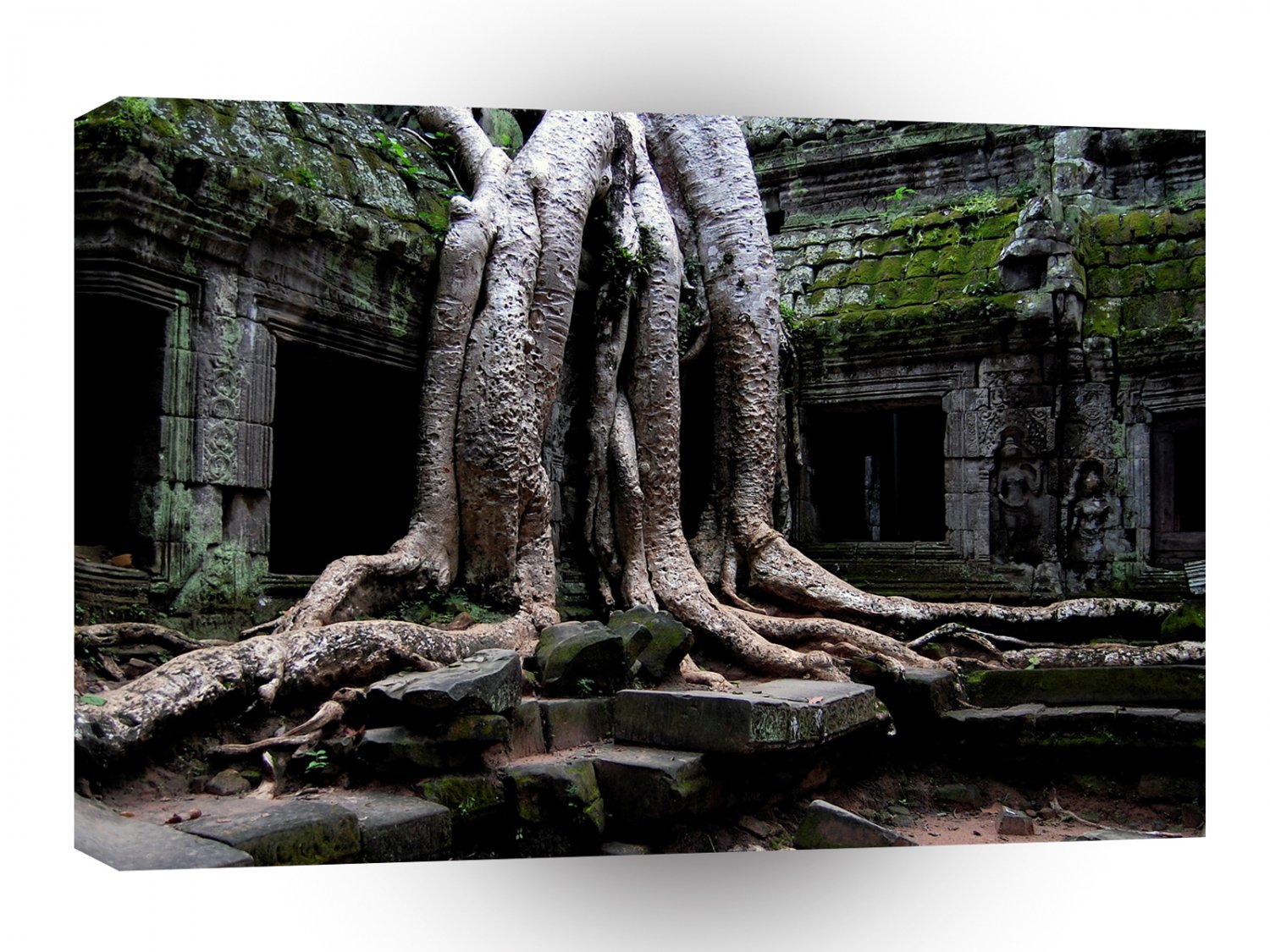 Landscape Old Tree Temple A1 Xlarge Canvas