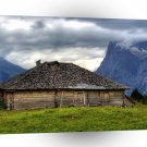 Landscape Old Wooden House Mountains A1 Xlarge Canvas
