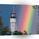 Lighthouses At The Foot Rainbow A1 Xlarge Canvas