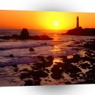 Lighthouses Golden Sunset Over Pigeon Point San Mateo A1 Xlarge Canvas