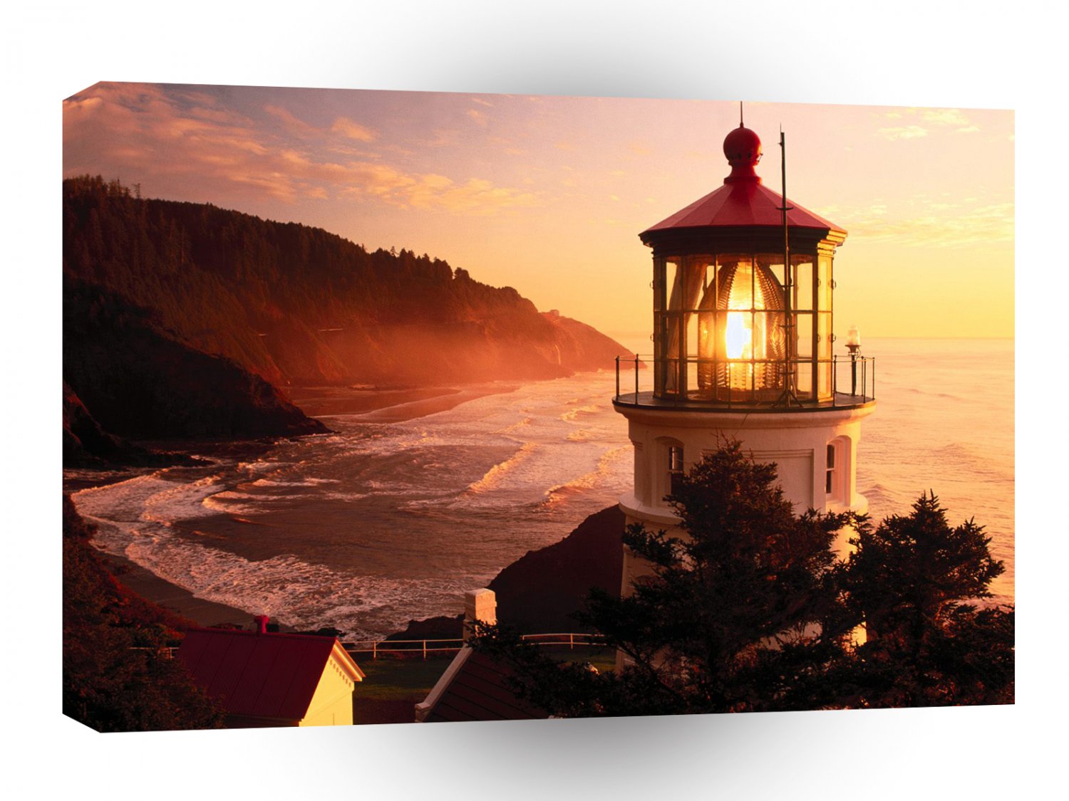 Lighthouses Heceta Sunset Devils Elbow Oregon A1 Xlarge Canvas